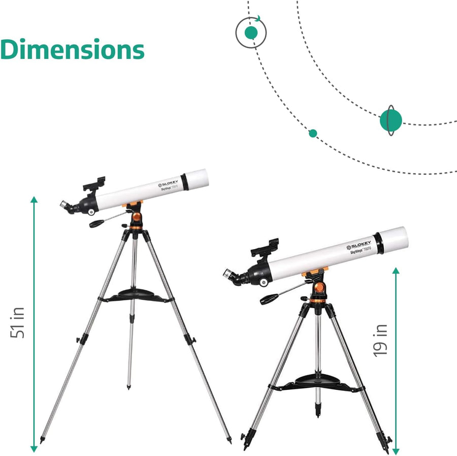 Skyways 70070 Astronomy Telescope Beginners - White - liquidation.store