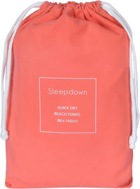 Thumbnail for Sleepdown Large Soft Microfiber Beach Towel - Coral - liquidation.store