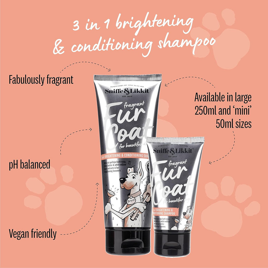 Sniffe and Likkit - Dog Shampoo and Conditioner, 3 in 1. 250ml - 3 pack - liquidation.store