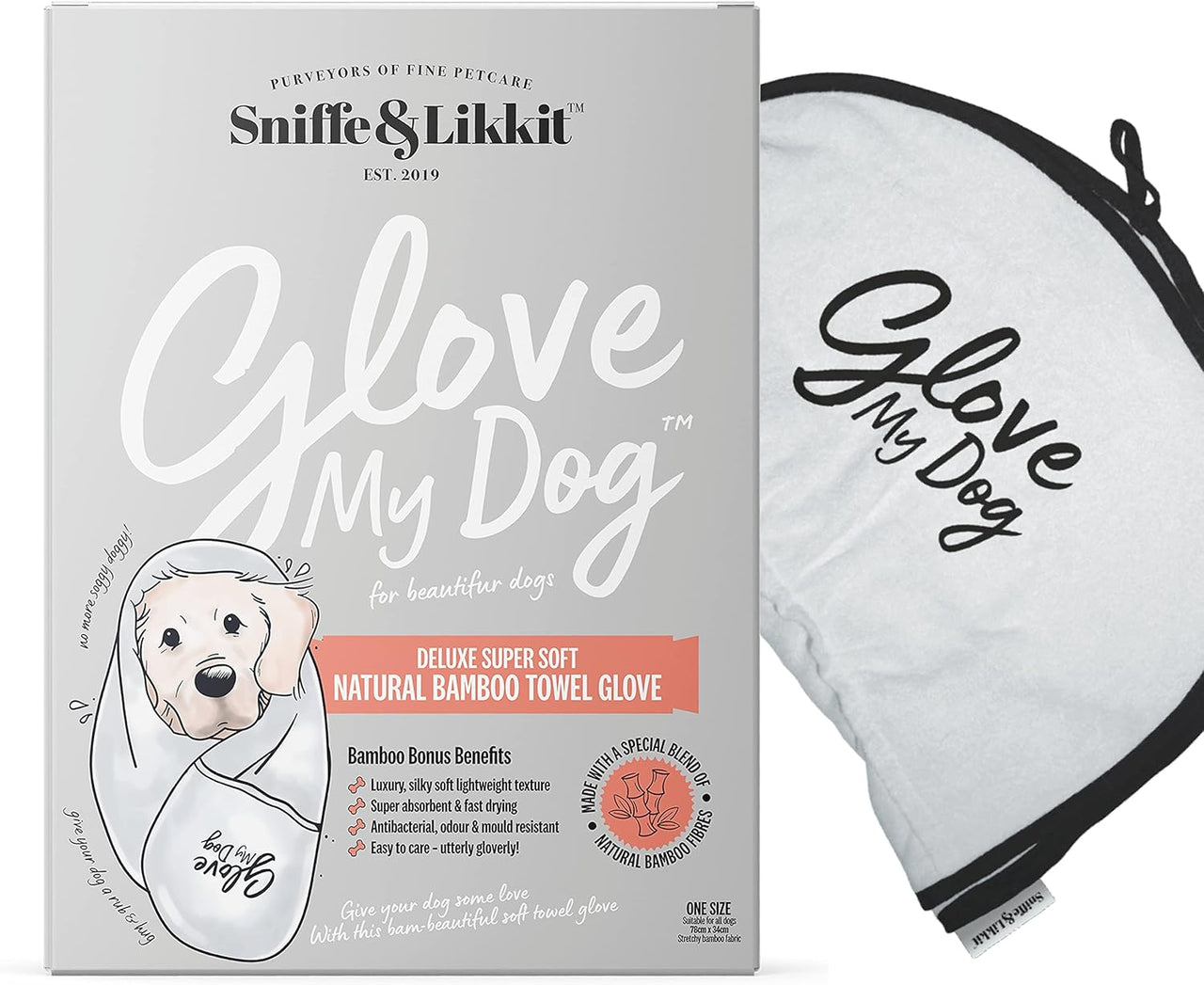 Sniffe and Likkit - Super Absorbent Bamboo Dog Towel - liquidation.store