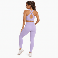 Snuggz Fit Super Stretch V Neck Bar and Legging Lilac Set (Various Sizes) - liquidation.store
