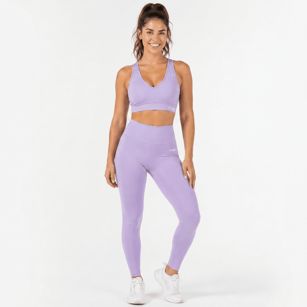 Snuggz Fit Super Stretch V Neck Bar and Legging Lilac Set (Various Sizes) - liquidation.store