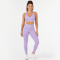Snuggz Fit Super Stretch V Neck Bar and Legging Lilac Set (Various Sizes) - liquidation.store