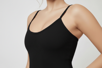 Snuggz Black Super Stretch Ribbed Waist Short Unitard (Various Sizes)