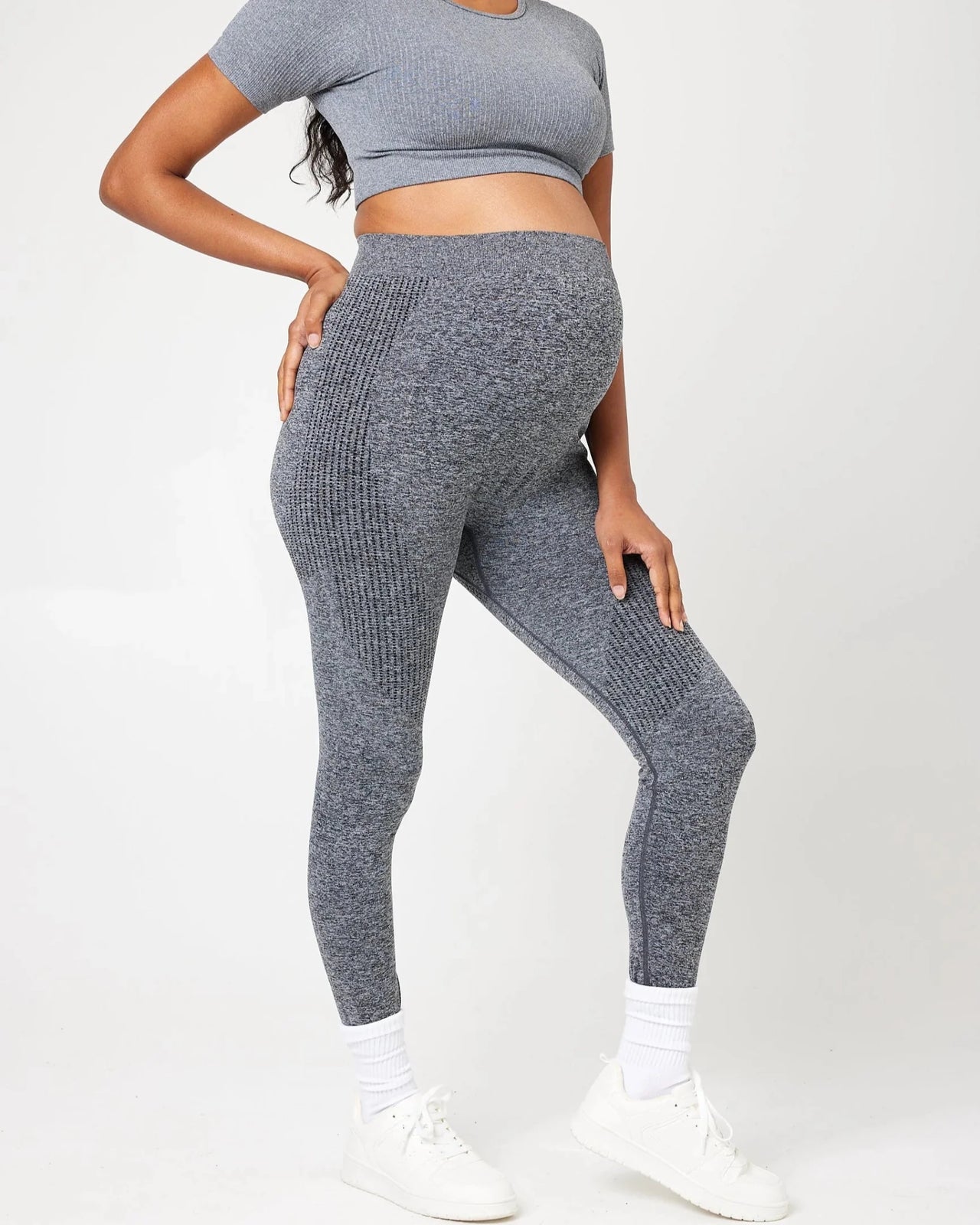 Snuggz Maternity - Grey Marl Sculpt Leggings (Various Sizes) - liquidation.store