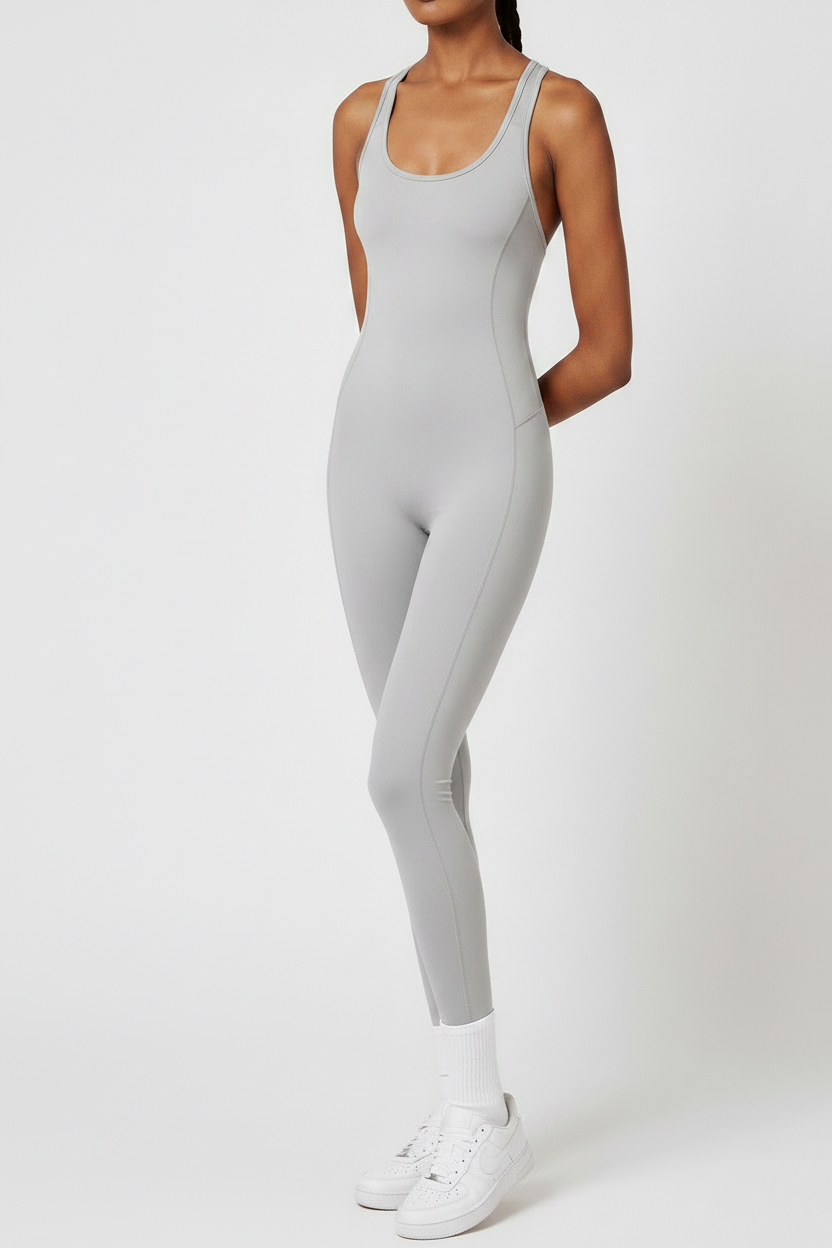 SnuggzFit Black Super Stretch Cross Back Unitard - liquidation.store