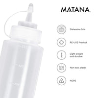 Squeezy Sauce Bottles with Nozzle Caps (500ml) x 8 - liquidation.store