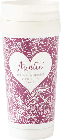 Stainless Steel Travel Mug - Auntie (Pink) - liquidation.store