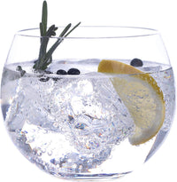 Stemless Gin Glasses by Lunar Oceans, Handmade Crystalline Glass 400ml, Set of 2 Gift Set - liquidation.store