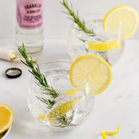 Stemless Gin Glasses by Lunar Oceans, Handmade Crystalline Glass 400ml, Set of 2 Gift Set - liquidation.store