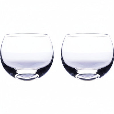 Stemless Gin Glasses by Lunar Oceans, Handmade Crystalline Glass 400ml, Set of 2 Gift Set - liquidation.store