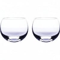 Stemless Gin Glasses by Lunar Oceans, Handmade Crystalline Glass 400ml, Set of 2 Gift Set - liquidation.store