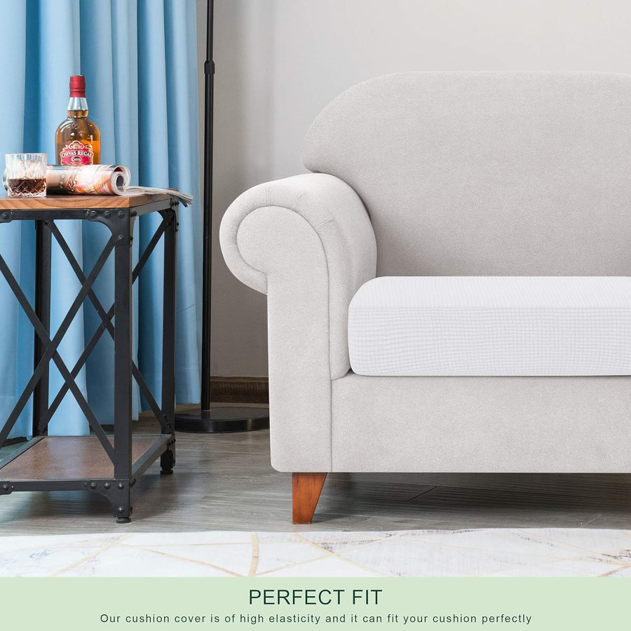 Stretch Seat Slipcover for Armchair - White - liquidation.store