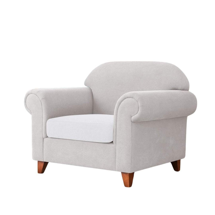 Stretch Seat Slipcover for Armchair - White - liquidation.store