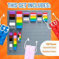 Thumbnail for Strictly Briks 12 Colour 336 Piece Loose Building Brik Set - liquidation.store