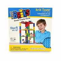 Thumbnail for Strictly Briks 15cmx15cm Baseplate Tower Bundle with 30 Stackers - Blue - liquidation.store