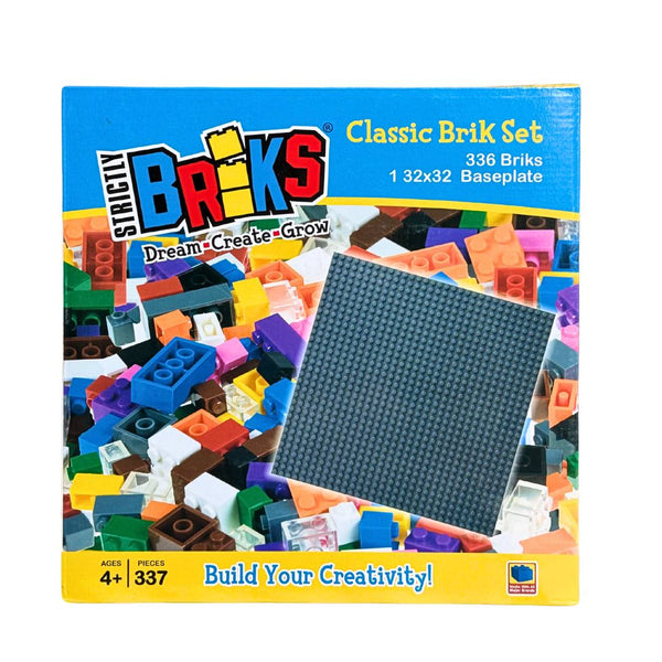 Strictly Briks 4 Pack Baseplates 10x10 In, Stackable Building Plates With 32 X 32 Studs Mats Bases Boards Sheets 100 Compatible With All Major Brands Girl Colors 333345480387493914