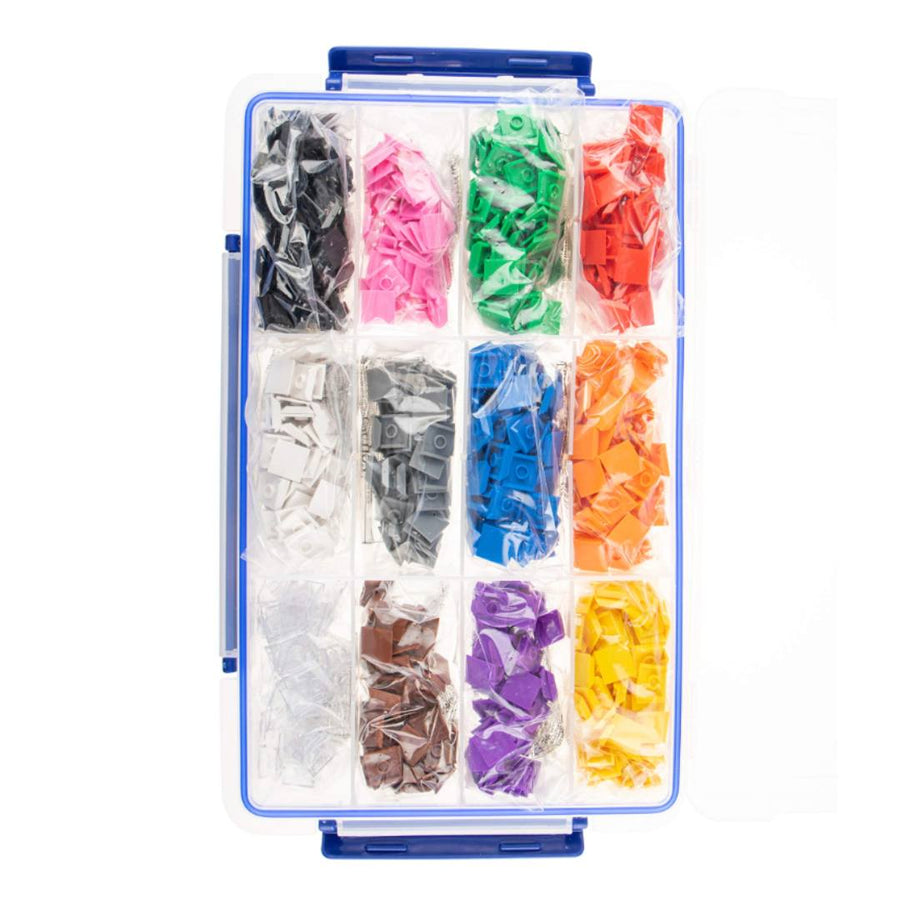 Strictly Briks Classic Bricks - 1216 Pieces, 12 Colours, 2x2 Pixels - liquidation.store