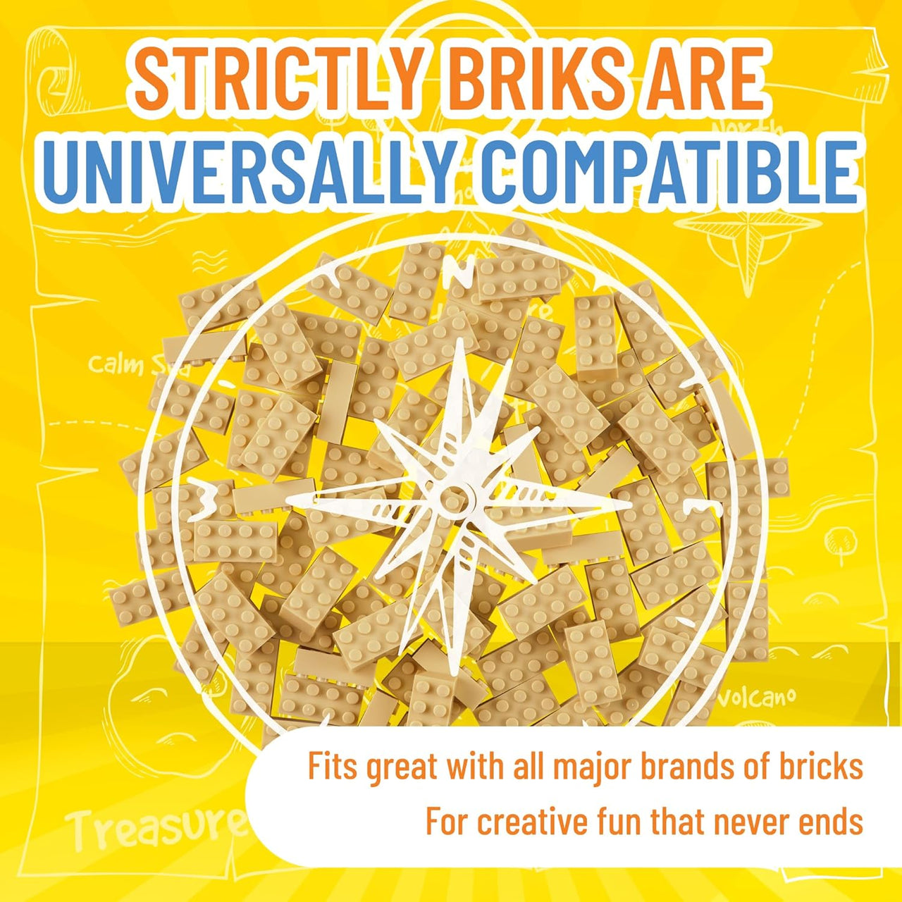 Strictly Briks Classic Bricks 96 Piece 2x4in - Sand - liquidation.store