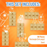 Thumbnail for Strictly Briks Classic Bricks 96 Piece 2x4in - Sand - liquidation.store