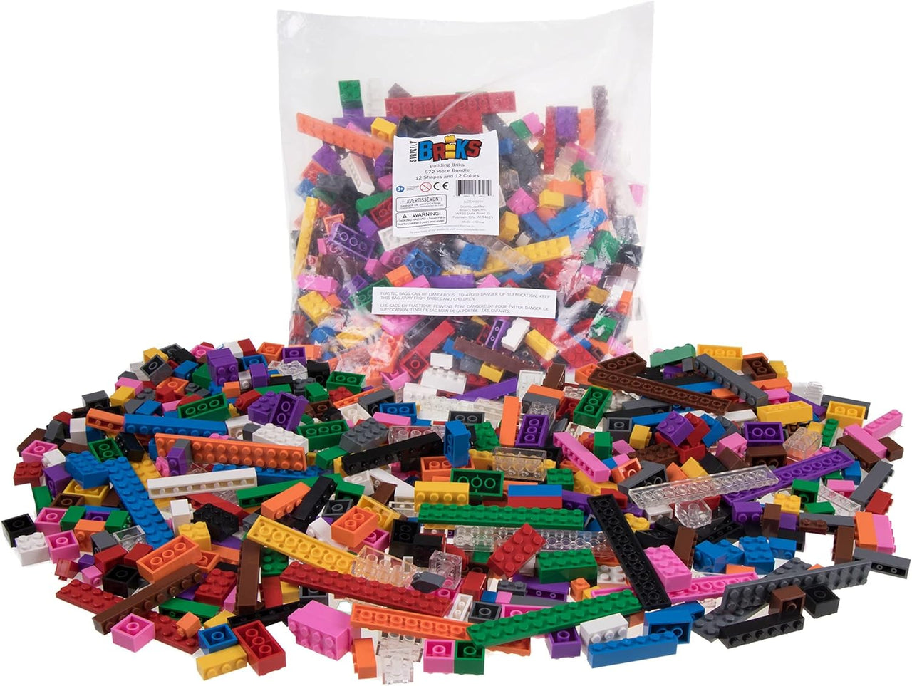 Strictly Briks Classic Briks Building Starter Kit - 672 Pieces - liquidation.store