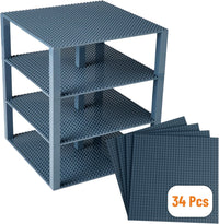Thumbnail for Strictly Briks Stackable Base Plate Bundle - 30 5cmx5cm Stackers (Grey) - liquidation.store
