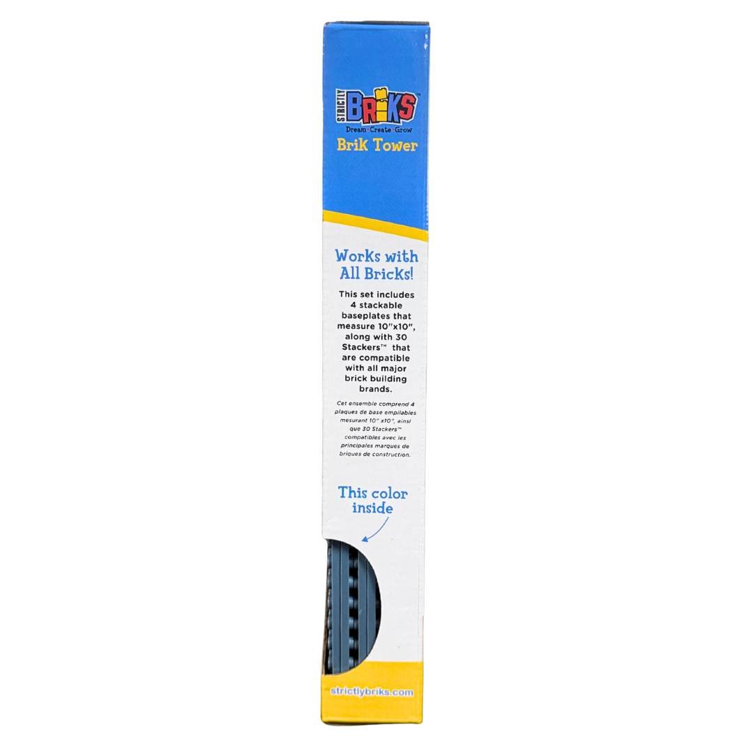 Strictly Briks Stackable Base Plate Bundle - 30 5cmx5cm Stackers (Grey) - liquidation.store