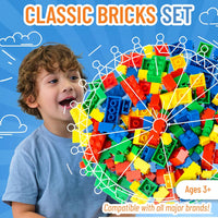 Thumbnail for Strictly Briks Toy Building Block, Blue, Green, Red & Yellow - 216 Pieces - liquidation.store