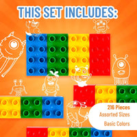 Thumbnail for Strictly Briks Toy Building Blocks - 216 Pieces & Baseplate