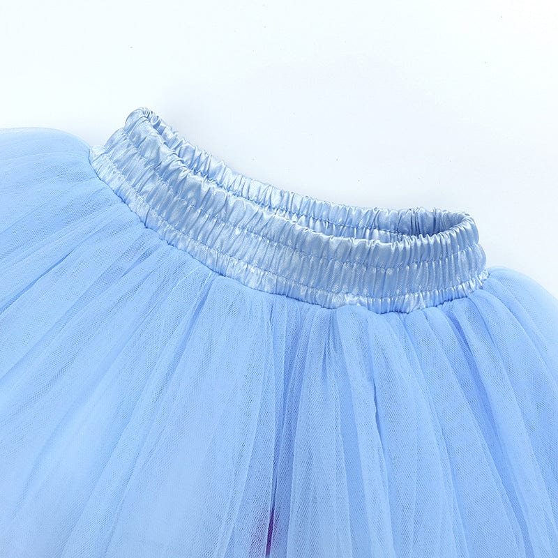Style My Kid Girls BLUE Tulle Pom Pom Tutu Skirt (Various Sizes) - liquidation.store
