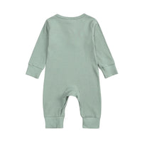 Thumbnail for Style My Kid Sage Green Henley - Style Baby Sleepsuit (Various Sizes) - liquidation.store