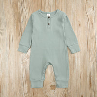 Thumbnail for Style My Kid Sage Green Henley - Style Baby Sleepsuit (Various Sizes) - liquidation.store