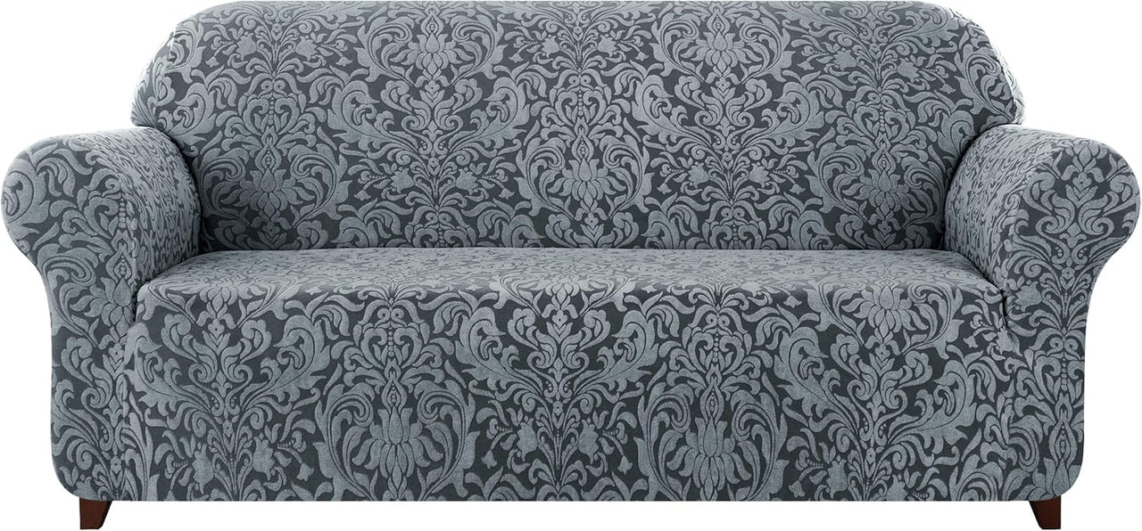 Subrtex 1 - piece Elastic Sofa Cover - Grey Green Floral - liquidation.store