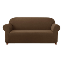 Thumbnail for Subrtex 1 - Piece Stretch Sofa Cover Spandex Jacquard Fabric Slipcovers - 2 seater, Coffee - liquidation.store