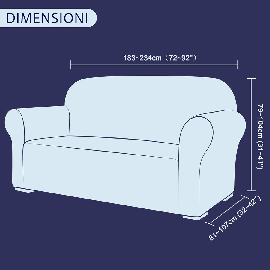 SUBRTEX Thickened Stretch Sofa Cover 1 Piece Cover - Light Yellow - liquidation.store