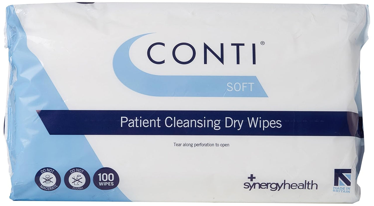 Synergy Healthcare Conti Soft Dry Wipe (100 Pack) - liquidation.store