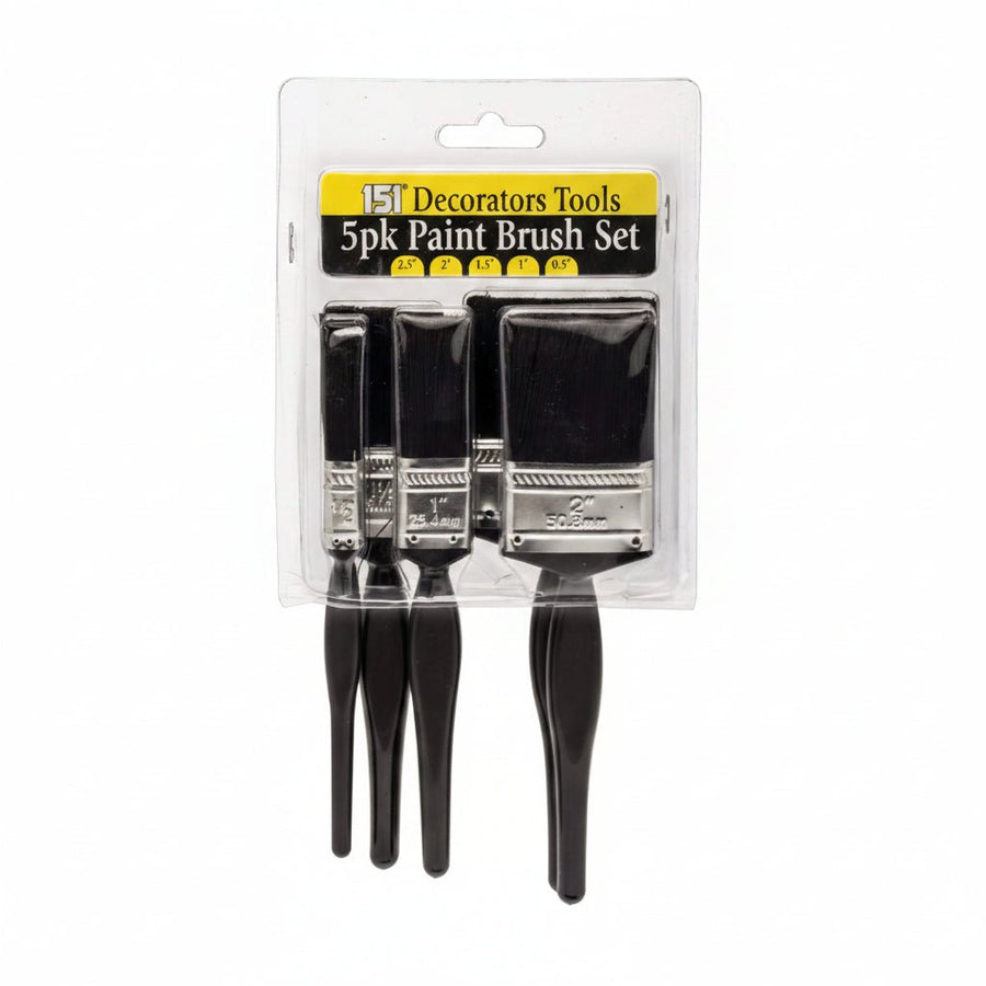 SYNTHETIC Paint Brushes - 5PK (Various Sizes) - liquidation.store