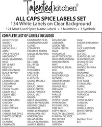 Talented Kitchen 134 Spice Jar Labels: White All Caps - liquidation.store