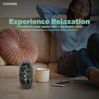 Thumbnail for Tanness Backflow Burner - Incense Ceramic Waterfall Holder with 10 Cones - liquidation.store