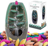 Thumbnail for Tanness Backflow Burner - Incense Ceramic Waterfall Holder with 10 Cones - liquidation.store
