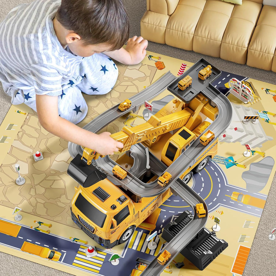 TEMI Kids Engineering Crane - for Boys & Girls Aged 4 - 6 - liquidation.store