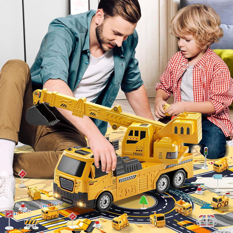TEMI Kids Engineering Crane - for Boys & Girls Aged 4 - 6 - liquidation.store