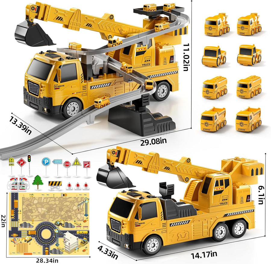 TEMI Kids Engineering Crane - for Boys & Girls Aged 4 - 6 - liquidation.store