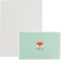 Thank You Cards with Envelopes - Fox Designs (4x6in, 48 Pack) - liquidation.store