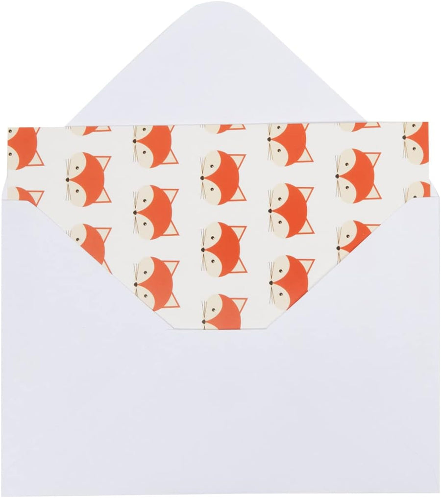 Thank You Cards with Envelopes - Fox Designs (4x6in, 48 Pack) - liquidation.store