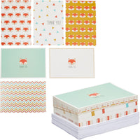 Thank You Cards with Envelopes - Fox Designs (4x6in, 48 Pack) - liquidation.store