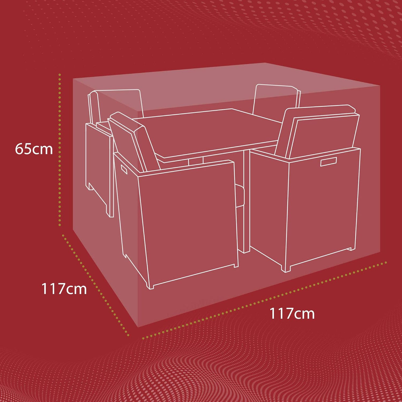 The Garden & Home Co Modular 4 Seater Cube Set Cover - Medium - liquidation.store
