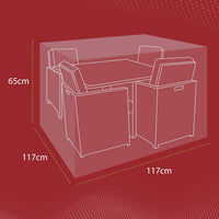 The Garden & Home Co Modular 4 Seater Cube Set Cover - Medium - liquidation.store