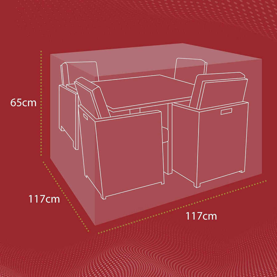 The Garden & Home Co Modular 4 Seater Cube Set Cover - Medium - liquidation.store