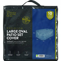 The Garden & Home Co Patio Set Cover - Large Oval (Black) - liquidation.store